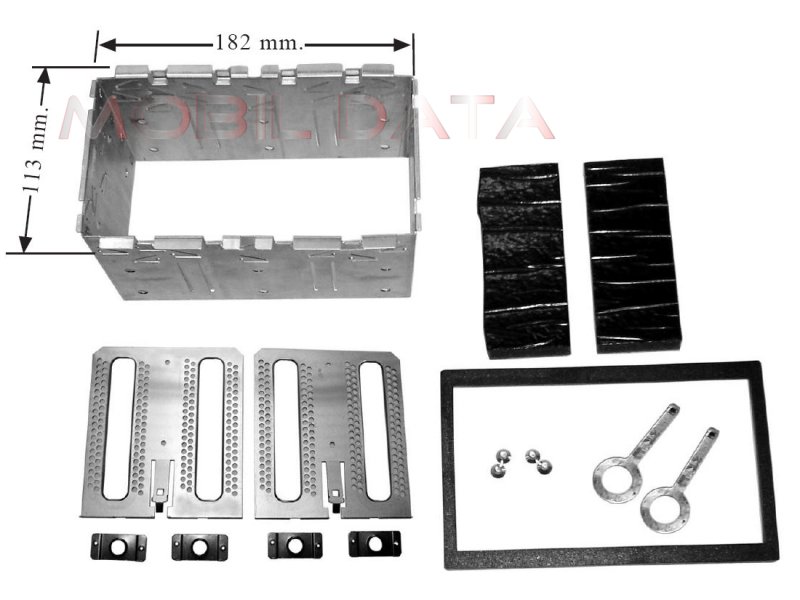 Univ. dupla DIN beszerelő keret dupla ISO készülékekhez 571968