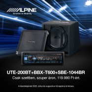 Alpine UTE-200BT - BBX-T600 - SBE-1044BR autóhifi szett