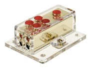 Táp elosztó blokk negatív vezetékhez 1x20mm2 bemenet + 4x10mm2 kimenet 30.3601-04